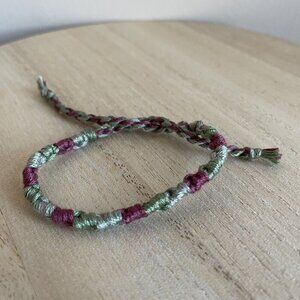 Talullah Bracelet, anklet, trendy, comfortable, tie, embroidery thread, woven, g